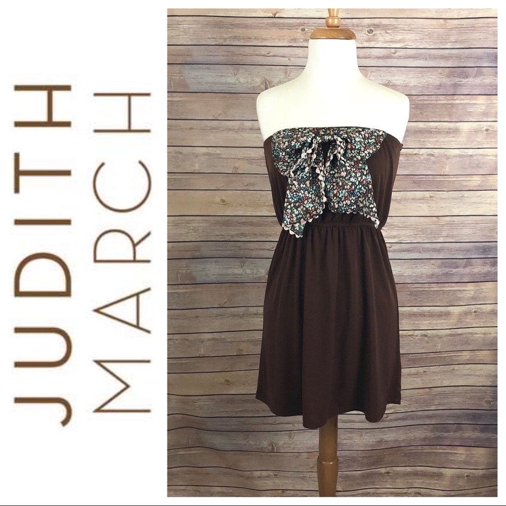 BoHo Chic Strapless Dress w/Floral Print Bow